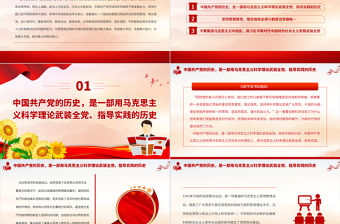 2023堅持思想建黨、理論強黨PPT大氣精美風黨員干部學習教育專題黨課課件