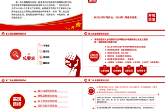 第二批主題教育知識(shí)點(diǎn)黨課PPT精美紅色2023把學(xué)習(xí)貫徹習(xí)近平新時(shí)代中國特色社會(huì)主義思想不斷引向深入黨課課件下載