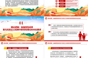 加強黨性修養PPT大氣黨建風理論歷史現實三重邏輯看新時代加強黨性修養黨課課件