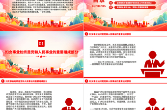 紅色大氣總書記關(guān)于堅(jiān)持中國(guó)特色社會(huì)主義婦女發(fā)展道路婦聯(lián)黨課課件下載