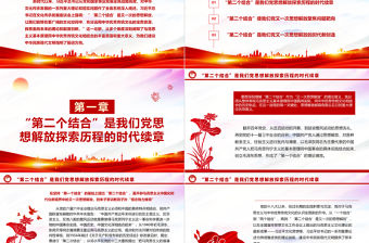 2023把握“第二個結合”是又一次思想解放的三重意蘊ppt紅色簡潔深入學習習近平文化思想基層黨組織黨員學習黨課課件