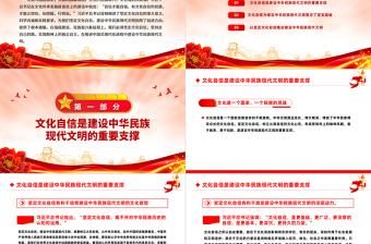 2023自信才能自強黨課PPT培育建設(shè)中華民族現(xiàn)代文明的文化自覺課件模板下載