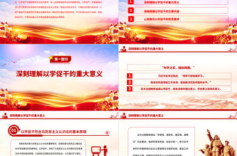 2023以學促干擔當有為創偉業PPT黨政風扎實開展主題教育提高解決實際問題的水平黨員教育課件