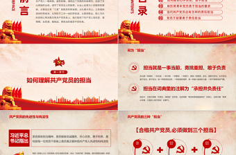2023責(zé)任擔(dān)當(dāng)黨課PPT心懷責(zé)任勇于擔(dān)當(dāng)爭做合格黨員支部書記講黨課課件