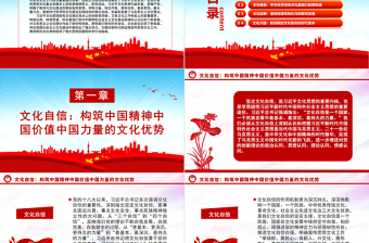 以文化自信為內核黨課PPT精美簡潔2023年從四個維度領會習近平文化思想學習專題黨課