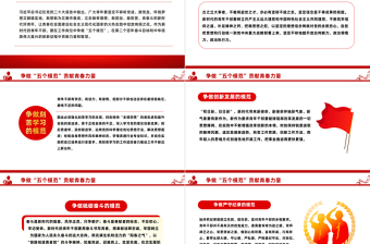 2024爭做五個模范貢獻青春力量PPT做有理想敢擔當能吃苦肯奮斗的新時代好青年勵志黨課