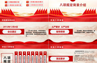 2023學習中央八項規定黨課PPT創意精美全面從嚴治黨課件下載
