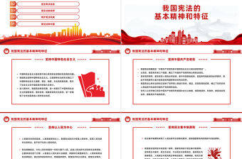弘揚憲法精神PPT紅色黨政風弘揚憲法精神堅定法治信仰主題學習課件模板下載