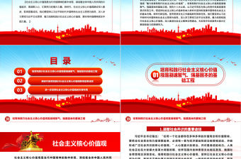 2023學習貫徹實踐社會主義核心價值觀ppt大氣簡潔風深入學習貫徹習近平文化思想黨組織黨支部學習培訓黨課課件