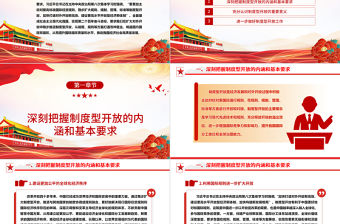 2023穩步推進制度型開放促進經濟發展ppt紅色黨政風深刻把握習近平新時代經濟發展思想專題黨課教育課件