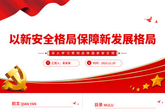 2023黨政風正確把握重大國家安全問題以新安全格局保障新發展格局PPT主題教育黨課下載