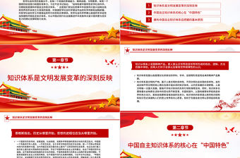 哲學社會科學界要以高度的學術自覺加快建構中國自主知識體系PPT大氣精美風黨員干部學習教育專題黨課課件模板
