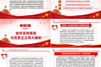 2023堅持思想建黨理論強黨PPT紅色簡潔基層黨組織學習課件模板下載