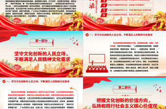 2023努力推動文化創新擔負新的文化使命ppt精美大氣風深入貫徹習近平文化思想文化宣傳部門黨支部專題黨課培訓課件