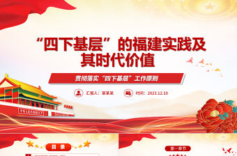 2023“四下基層”的福建實(shí)踐及其時(shí)代價(jià)值ppt貫徹落實(shí)“四下基層”工作原則黨組織黨支部黨員學(xué)習(xí)培訓(xùn)黨課課件