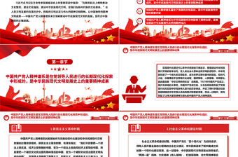 2023弘揚中國共產黨人精神譜系 建設中華民族現代文明ppt大氣簡潔深入學習貫徹習近平文化思想黨組織專題黨課課件