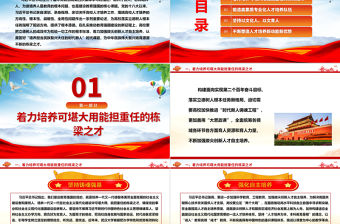 2023認(rèn)真答好根本問題和核心課題 堅(jiān)決貫徹落實(shí)立德樹人根本任務(wù)ppt紅色大氣深刻把握習(xí)近平教育強(qiáng)國重要方針高校黨組織黨員學(xué)習(xí)培訓(xùn)黨課課件