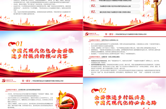 全面推進鄉(xiāng)村振興須強化黨建引領PPT大氣精美風黨員干部學習教育專題黨課課件模板
   