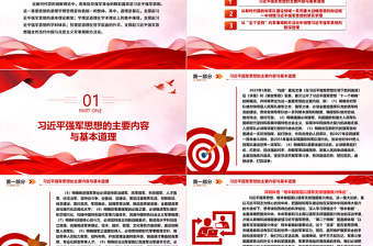 2023習(xí)近平強(qiáng)軍思想的道理學(xué)理哲理ppt大氣精美風(fēng)深刻把握習(xí)近平強(qiáng)軍思想黨組織專題黨課課件