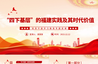 “四下基層”的福建實(shí)踐及其時(shí)代價(jià)值PPT大氣精美風(fēng)黨員干部學(xué)習(xí)教育專題黨課課件模板