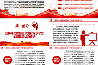 2023堅(jiān)持持之以恒正風(fēng)肅紀(jì)ppt大氣精美風(fēng)深入學(xué)習(xí)貫徹習(xí)近平新時(shí)代黨建思想黨組織黨支部黨員學(xué)習(xí)培訓(xùn)黨課