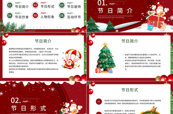 圣誕主題內(nèi)容PPT精美氛圍感節(jié)日介紹模板下載