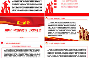 2023毛澤東與中國式現代化的探索ppt紅色精美深入學習毛澤東同志在探索中國式現代化進程中作出的獨特貢獻黨組織專題黨課課件