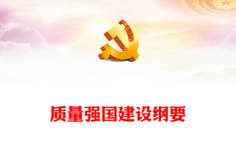質(zhì)量強國建設綱要PPT統(tǒng)籌推進質(zhì)量強國建設全面提高我國質(zhì)量總體水平課件(講稿)