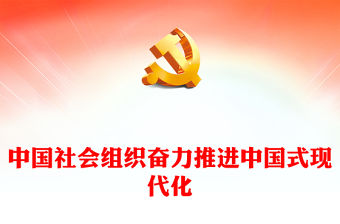 2022中國社會組織奮力推進中國式現代化PPT紅色黨政風深入貫徹落實黨的二十大精神專題黨課黨建課件(講稿)