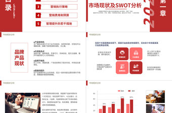 2024市場營銷計劃PPT紅色簡約市場銷售模板