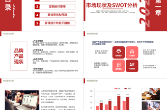 2024市场营销计划PPT红色简约市场销售模板