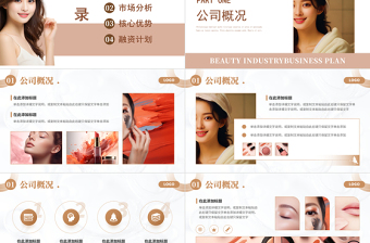 商業(yè)計劃書PPT美拉德風(fēng)美容行業(yè)模板