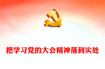 2023把學習黨的大會精神落到實處PPT紅色黨政風深入學習宣傳貫徹黨的二十大精神專題黨課黨建課件模板(講稿)