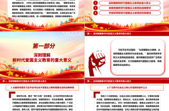 2023廣泛深入開展新時代愛國主義教育ppt紅色大氣風(fēng)愛國主題教育黨課課件