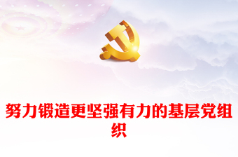 增強(qiáng)兩個(gè)功能PPT大氣簡(jiǎn)潔努力鍛造更堅(jiān)強(qiáng)有力的基層黨組織黨建課件(講稿)