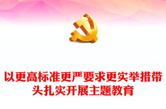 2023以更高標準更嚴要求更實舉措帶頭扎實開展主題教育PPT黨政風各省區(qū)市和副省級城市黨委組織部開展主題教育綜述專題黨課課件(講稿)