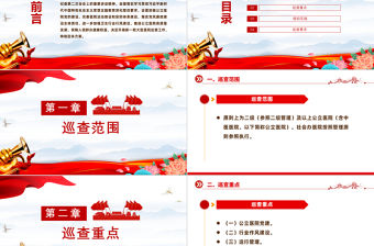 大型醫院巡查工作方案PPT精美大氣衛生行業行風建設專題課件