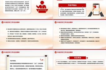 中央農(nóng)村工作會議精神PPT紅色精美2024年三農(nóng)工作部署黨課課件