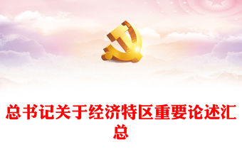 總書記關于經濟特區重要論述PPT我國改革開放的重要窗口和試驗平臺經濟工作黨課(講稿)