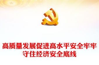 牢牢守住經(jīng)濟安全底線PPT精美簡潔中央經(jīng)濟工作會議黨課課件(講稿)