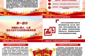 擔負新的文化使命 譜寫中華文明新華章ppt優質黨政風習近平文化思想論述研討黨課