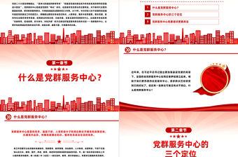 黨群服務中心PPT紅色大氣發揮基層黨組織功能黨課下載