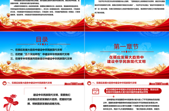 推進(jìn)中華民族現(xiàn)代文明建設(shè)ppt精品大氣風(fēng)習(xí)近平文化思想黨支部黨群微黨課