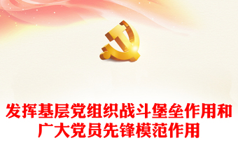 防范自然災(zāi)害發(fā)揮基層黨組織戰(zhàn)斗堡壘作用和廣大黨員先鋒模范作用PPT黨課(講稿)