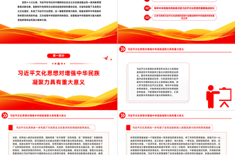 铸牢中华民族共同体意识PPT红色党政风学习文化思想党课课件