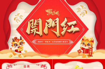 2024開門紅PPT紅色喜慶一季度開門紅勞動(dòng)競(jìng)賽方案宣導(dǎo)模板