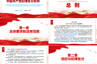 中国共产党纪律处分条例（2023年新旧对照版）PPT红色简洁解读纪律处分条例新变化党课课件