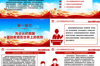 堅定教育自信扎根中國大地辦好基礎教育ppt華美黨政風學習貫徹習近平總書記關于基礎教育重要講話精神微黨課