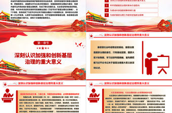 推進基層治理體系和治理能力現代化ppt大氣精美學習《習近平關于基層治理論述摘編》專題黨課