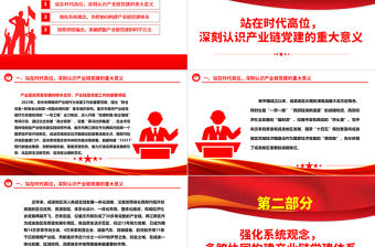 以高質(zhì)量黨建賦能產(chǎn)業(yè)鏈發(fā)展ppt簡潔時(shí)尚創(chuàng)新體制機(jī)制集聚資源優(yōu)勢微黨課